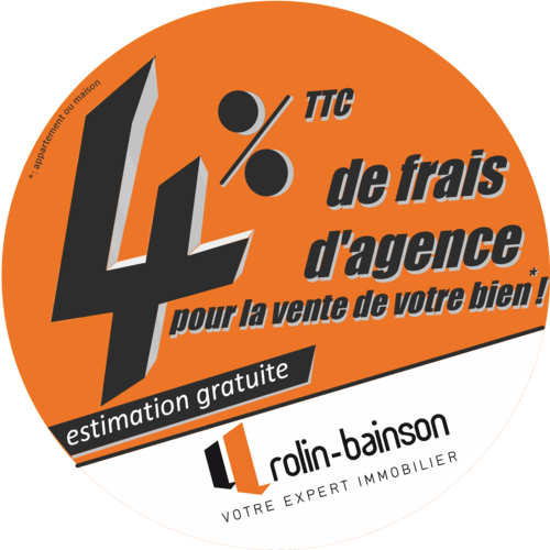 4% de frais d'agence pour la vente de votre bien! Et l'estimation gratuite!